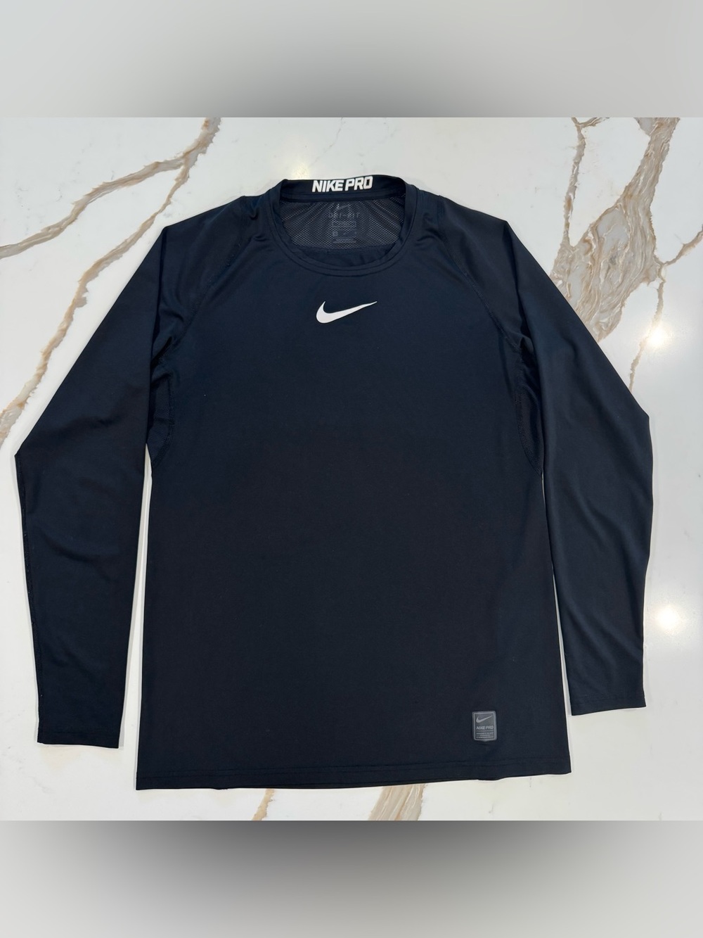 Nike Pro Dri-FIT Men’s Medium Black Long Sleeve Fitted Training Shirt